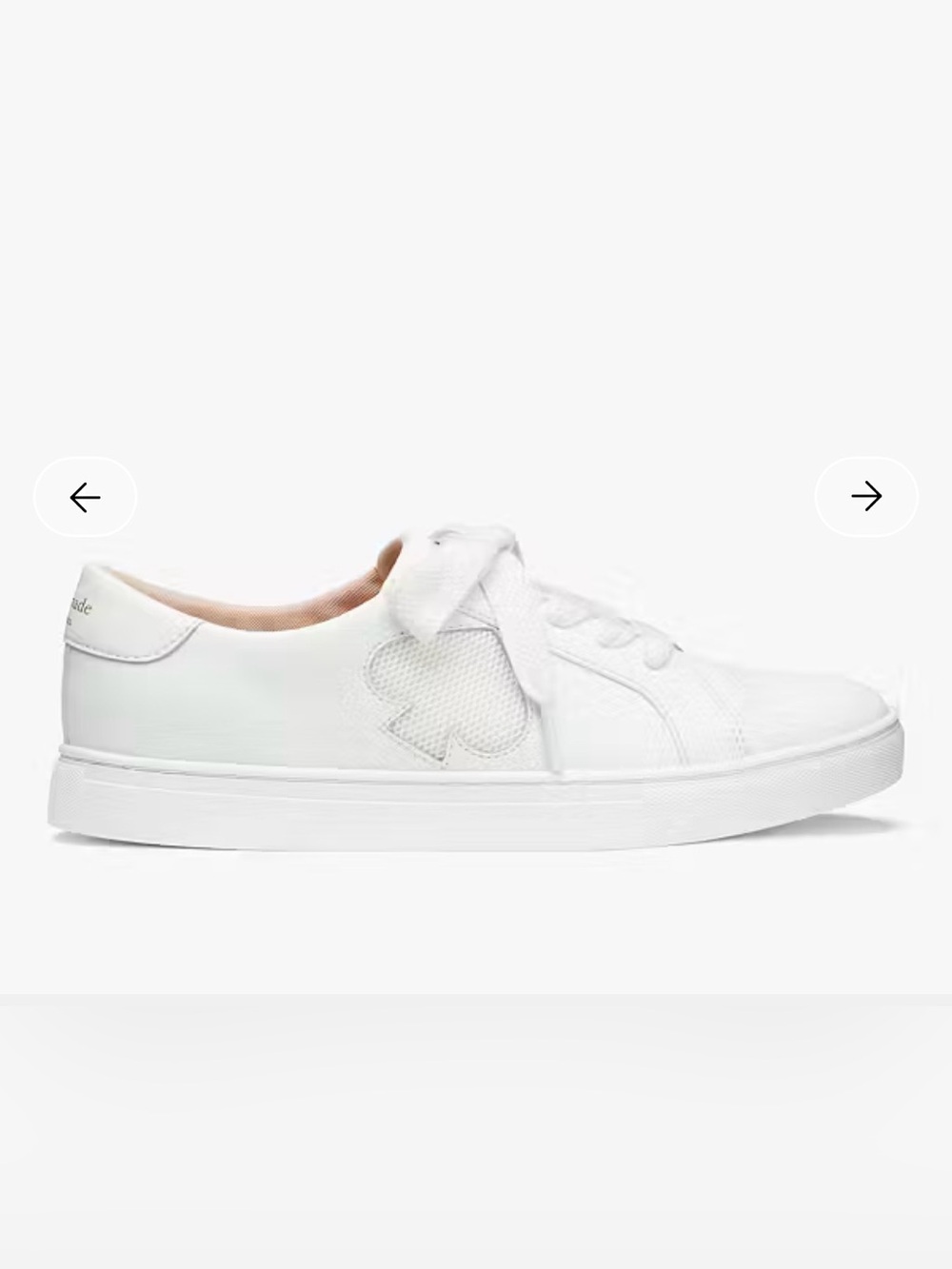 Kate Spade Fez White Sneakers Size 9B ORG RETAIL $139